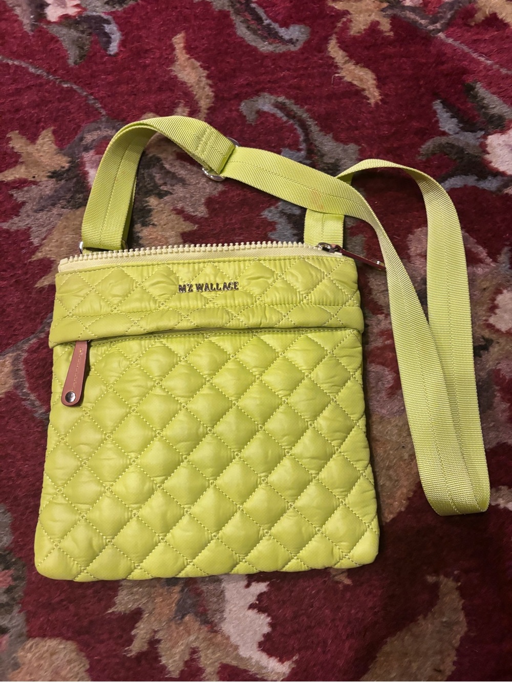 MZ Wallace Quilted Crossbody in Lime Green